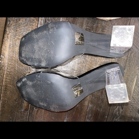 2 PAIR of Pretty little thing black and beige heals only used 2 times. - Picture 2 of 4